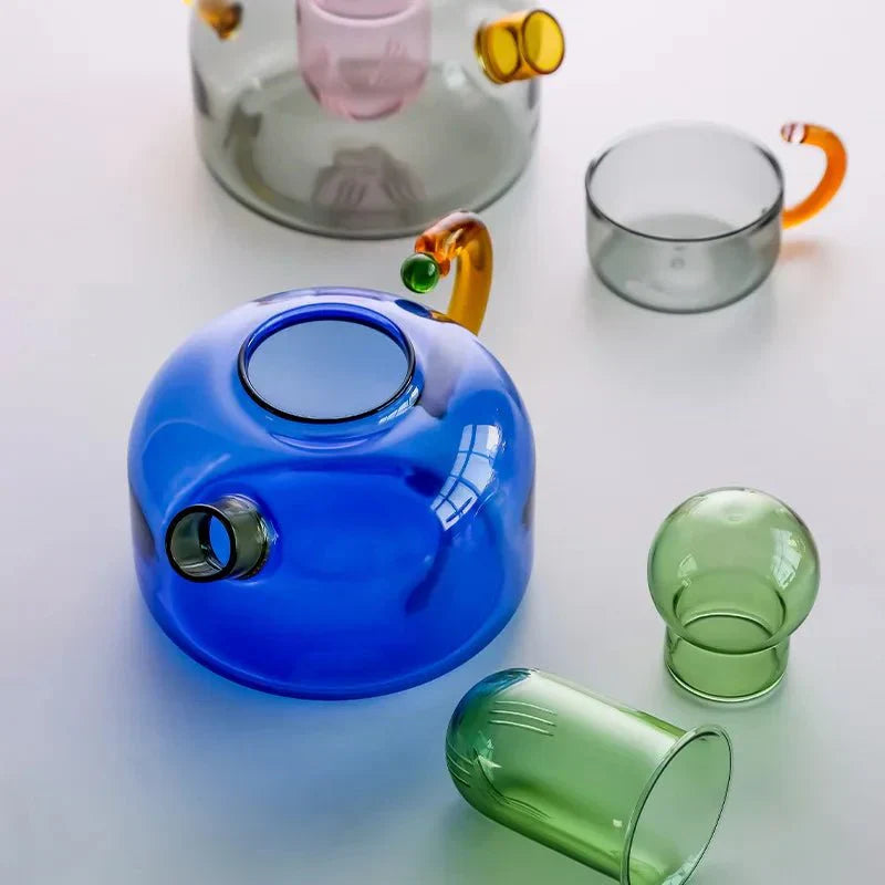 Elegant Borosilicate Glass Kettle Set 4