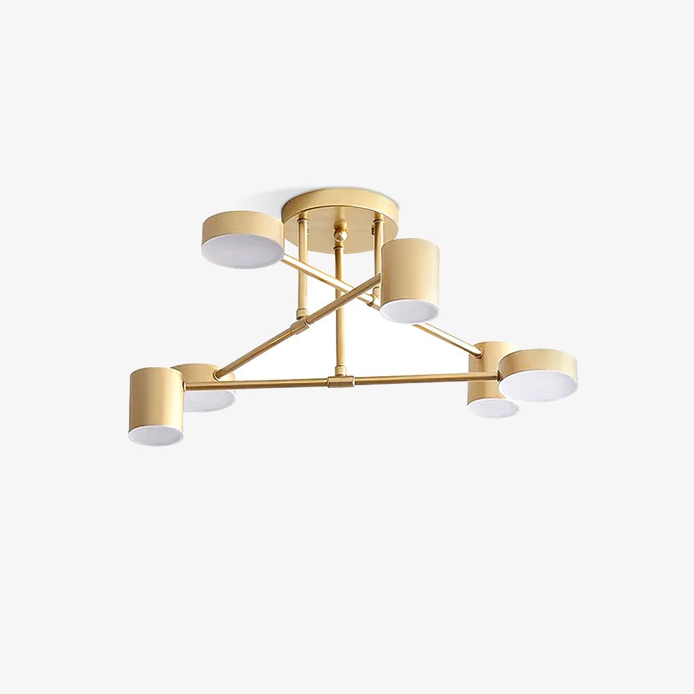 Elegant Brass Flush Mount Ceiling Light 0