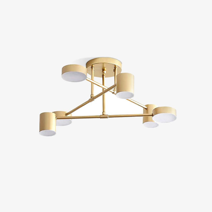 Elegant Brass Flush Mount Ceiling Light 0