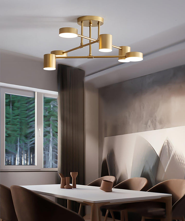 Elegant Brass Flush Mount Ceiling Light 7