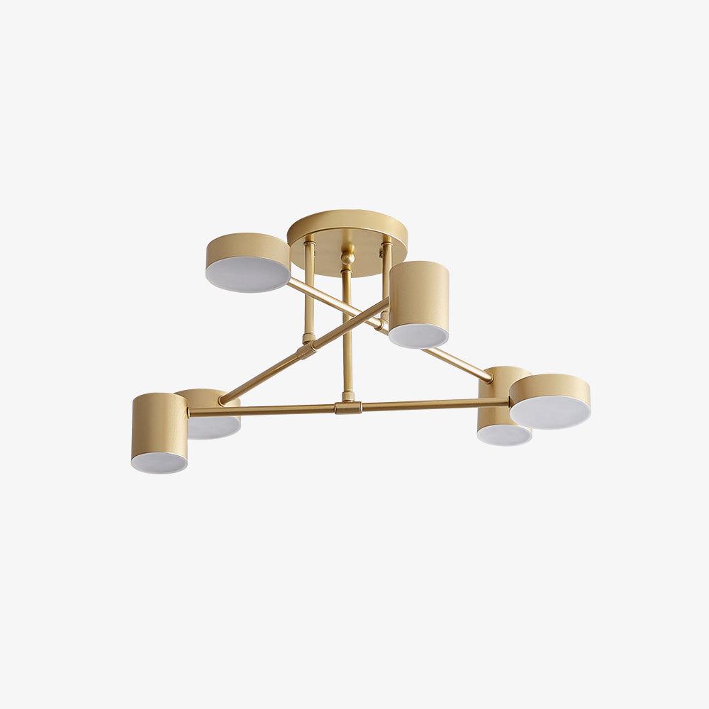 Elegant Brass Flush Mount Ceiling Light 8