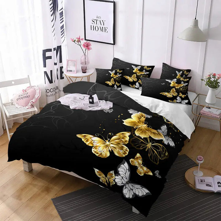 Elegant Butterfly Duvet Cover King Size 1