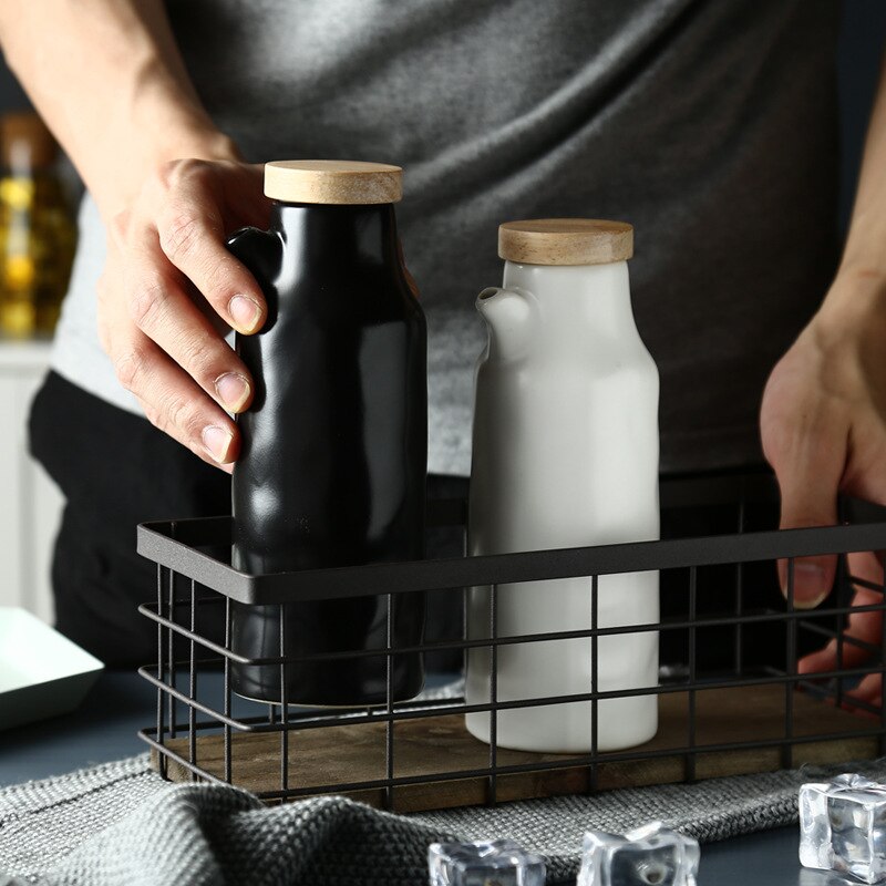 Elegant Ceramic Oil Vinegar Dispenser 3