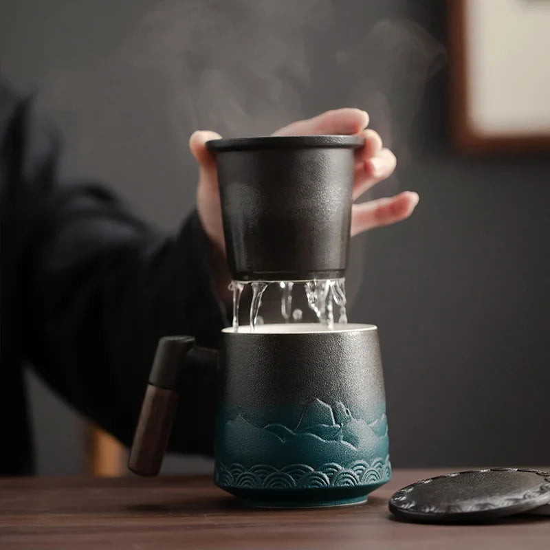 Elegant Ceramic Strainer Mug 2