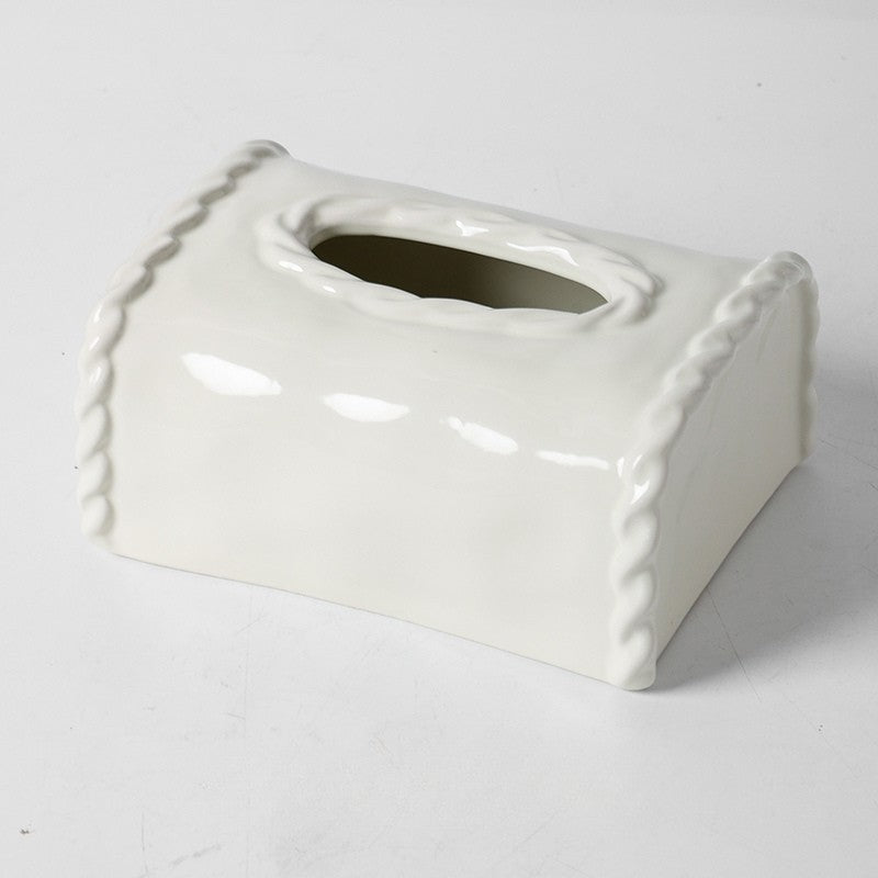 Elegant Ceramic Tissue Box Cover 0