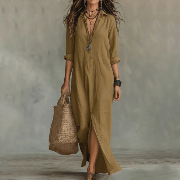 Elegant Cotton Long Dress for Women 4