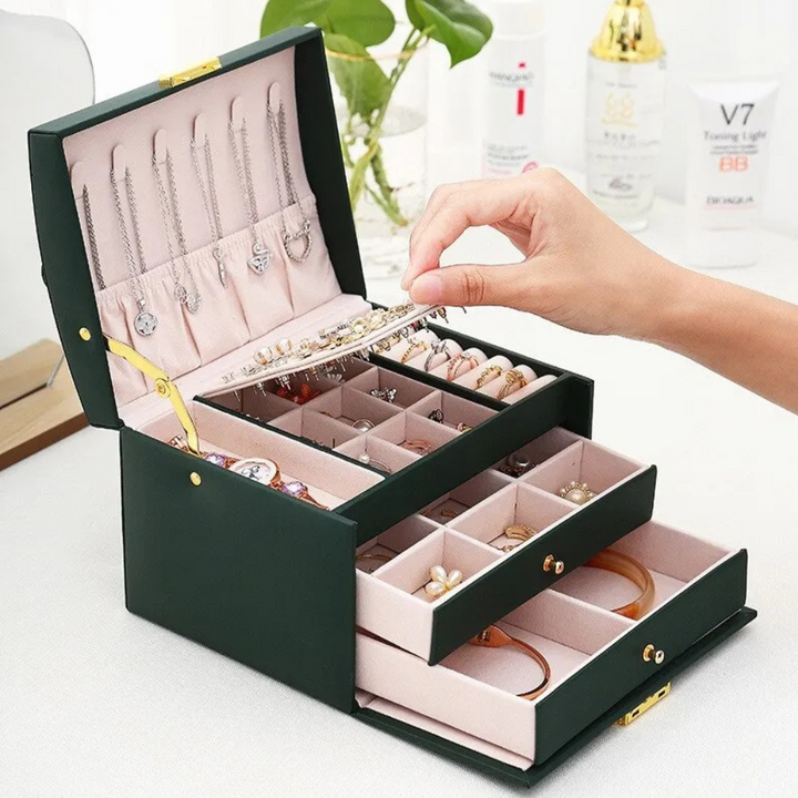 Elegant Faux Leather Jewelry Box 1