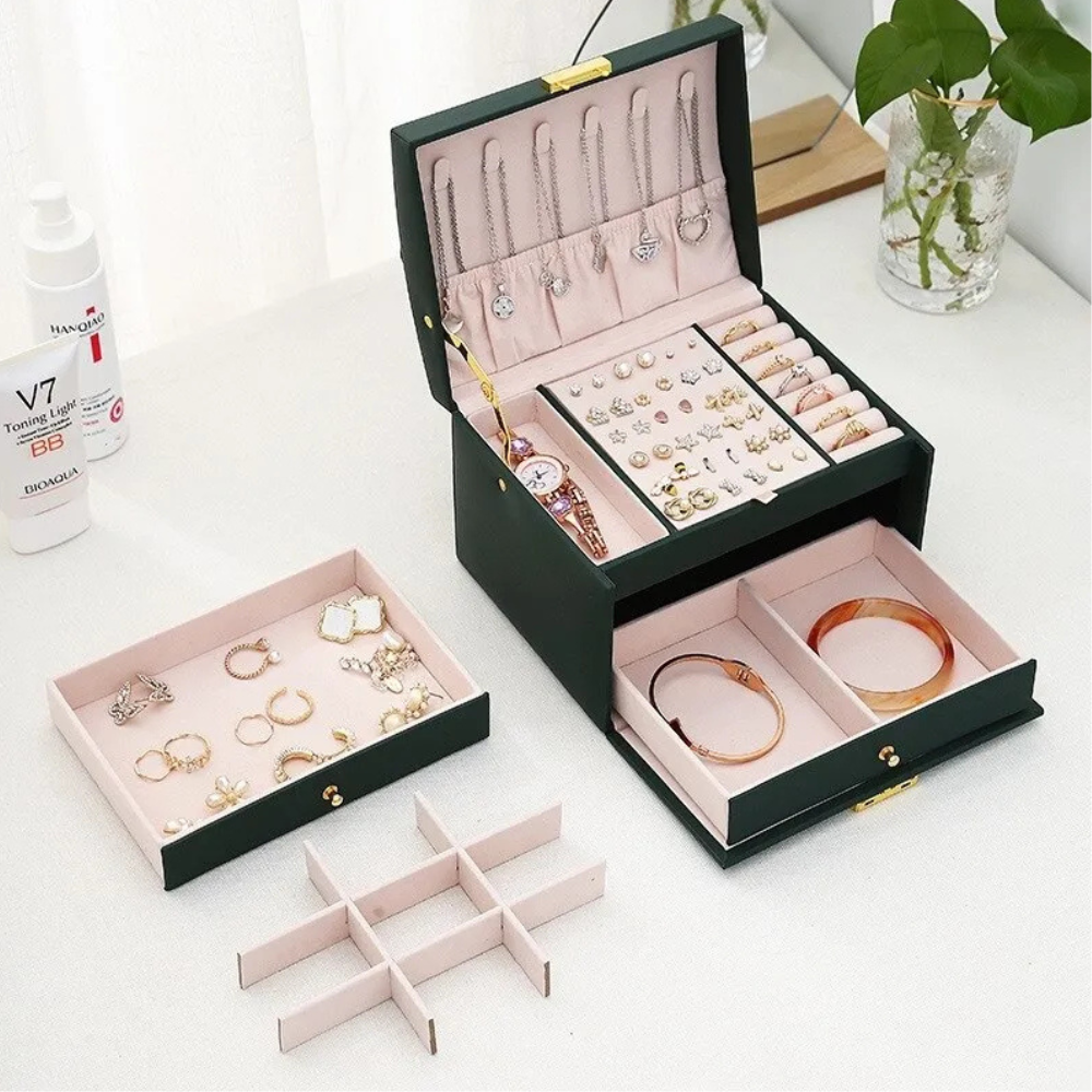 Elegant Faux Leather Jewelry Box 6