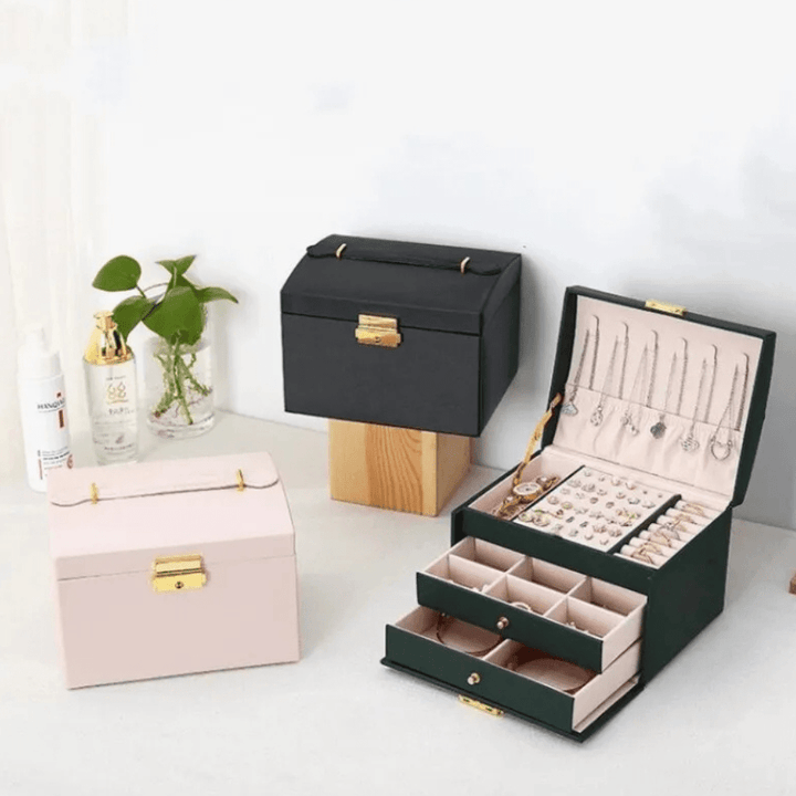 Elegant Faux Leather Jewelry Box 7