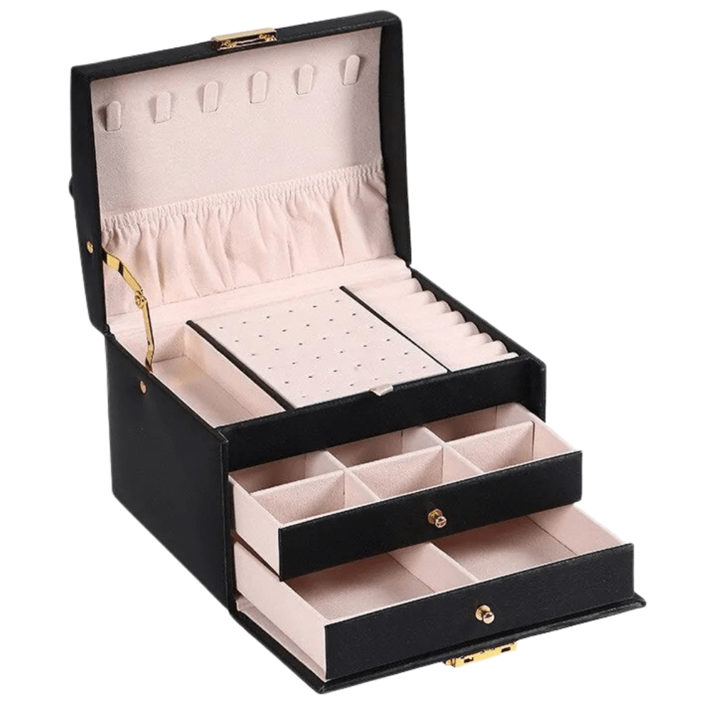 Elegant Faux Leather Jewelry Box 8
