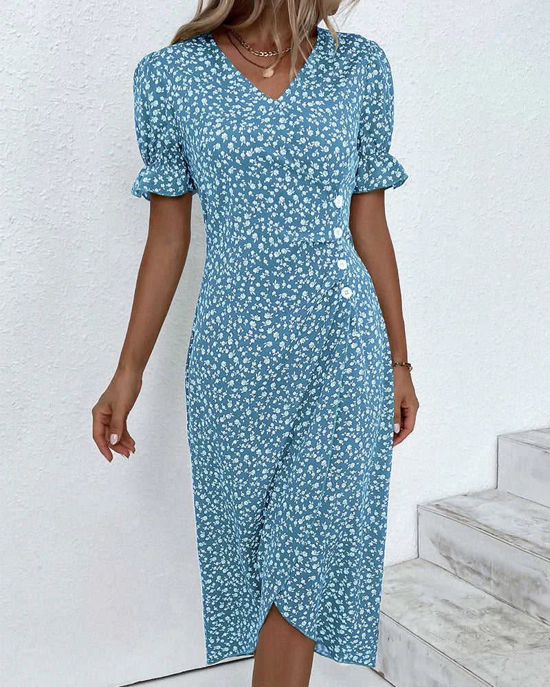 Elegant Floral Summer Dress 1