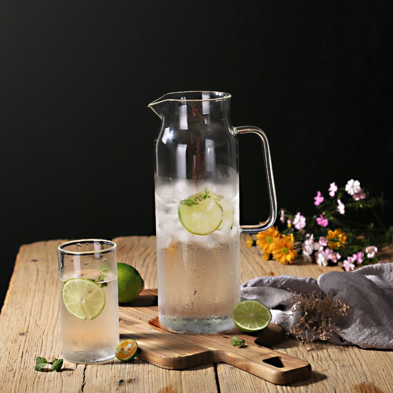 Elegant Glass Pitcher with Lid 1