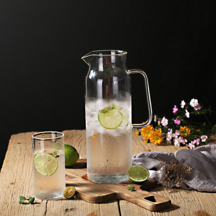 Elegant Glass Pitcher with Lid 1