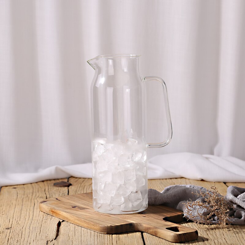 Elegant Glass Pitcher with Lid 2