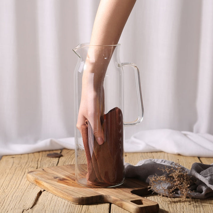 Elegant Glass Pitcher with Lid 4