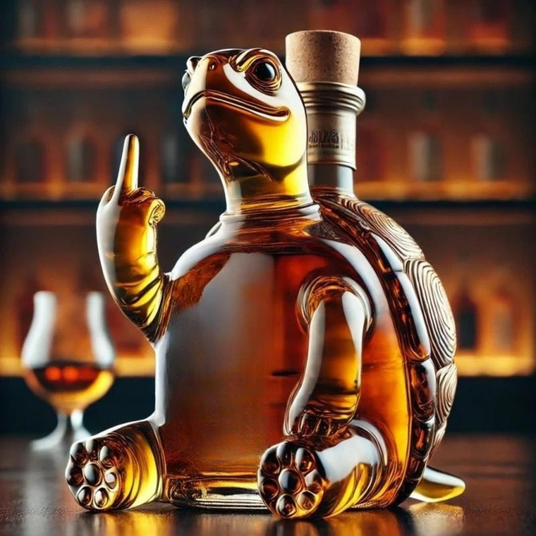 Elegant Glass Turtle Decanter 0