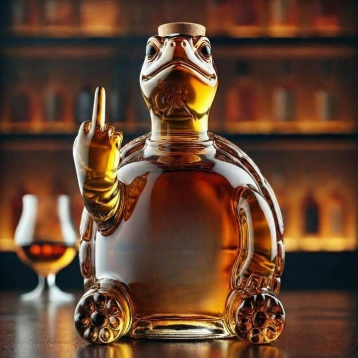 Elegant Glass Turtle Decanter 1