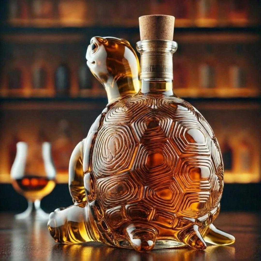 Elegant Glass Turtle Decanter 2