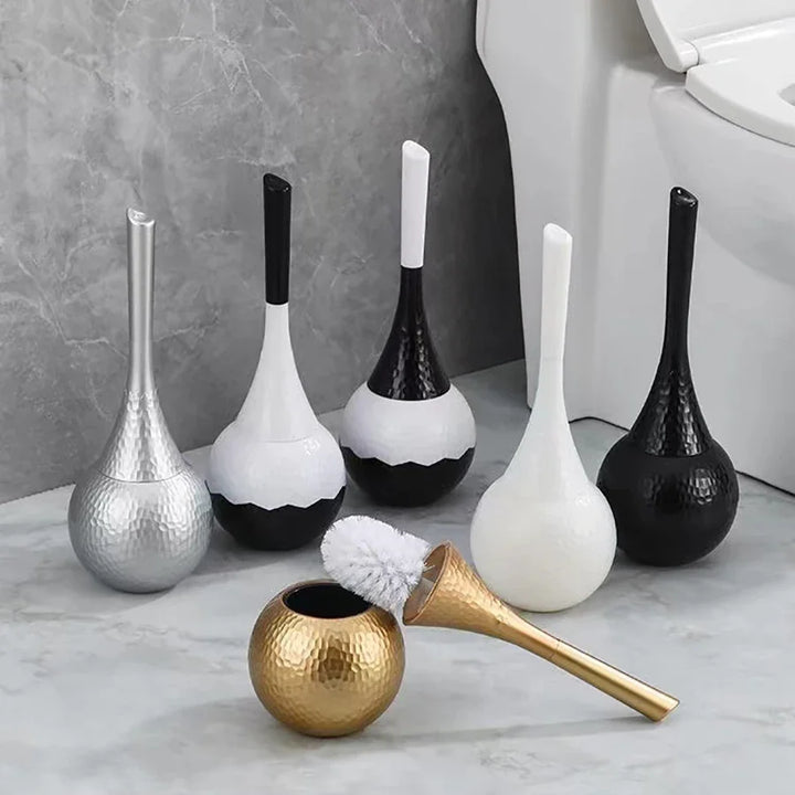 Elegant Gold Toilet Brush Set 0