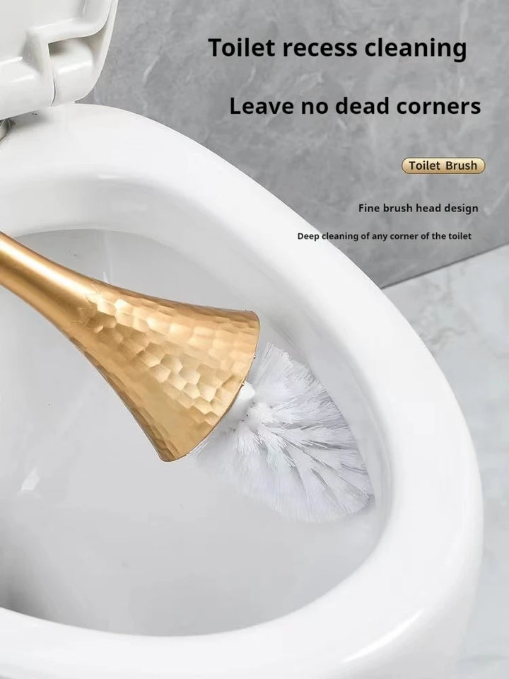 Elegant Gold Toilet Brush Set 1