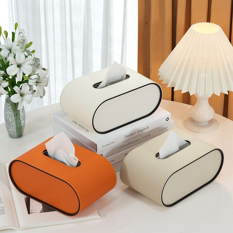 Elegant Leather Tissue Box Cover 6