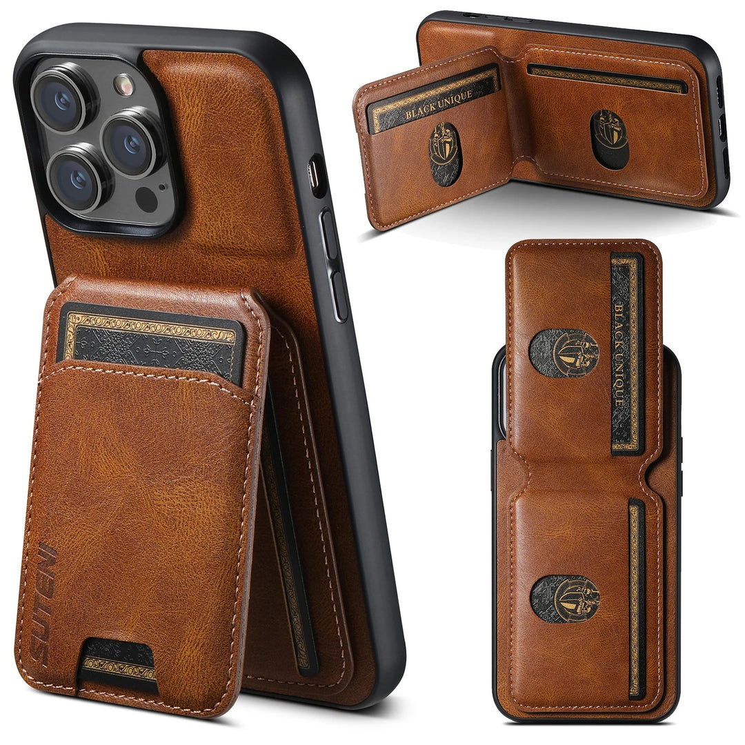 Elegant Leather Wallet Phone Case with Card Holder 1