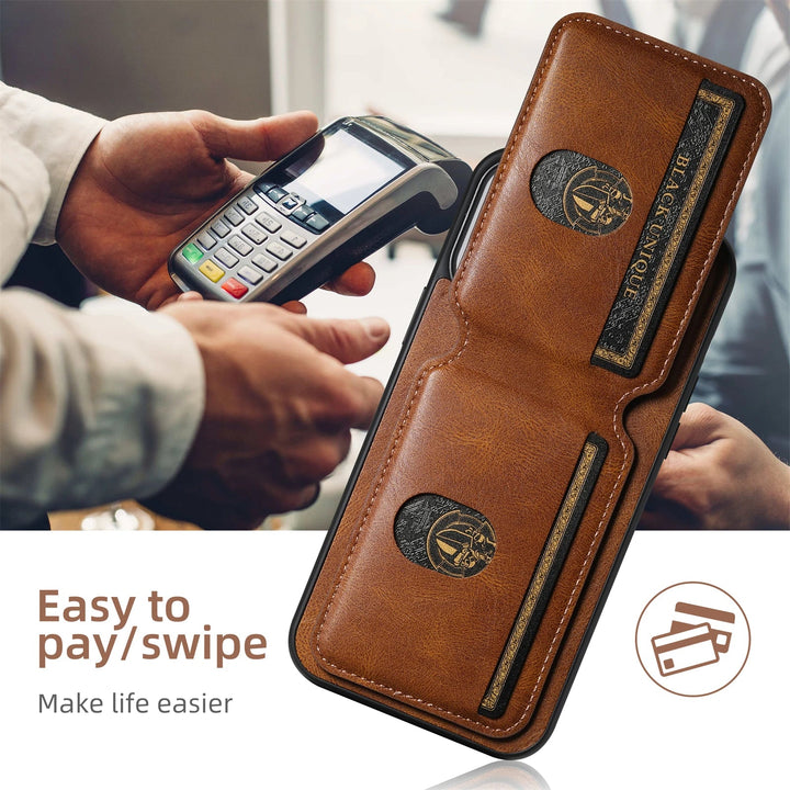 Elegant Leather Wallet Phone Case with Card Holder 2