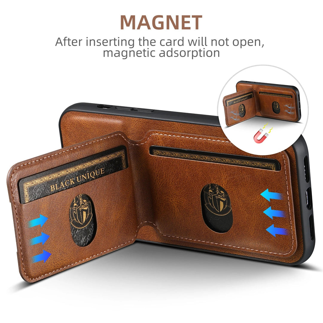 Elegant Leather Wallet Phone Case with Card Holder 3