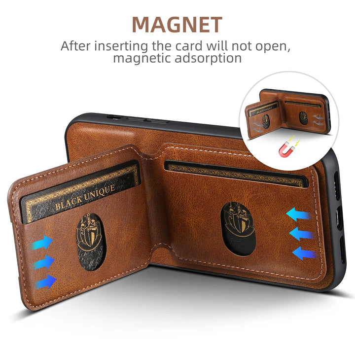 Elegant Leather Wallet Phone Case with Card Holder 3