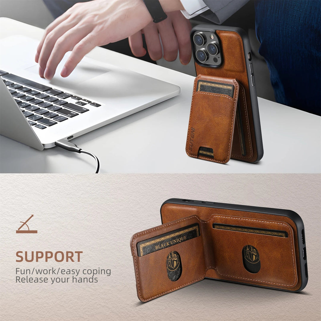Elegant Leather Wallet Phone Case with Card Holder 4