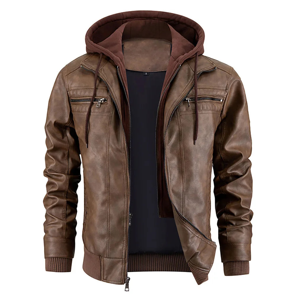 Elegant Leather Winter Coat for Women 1