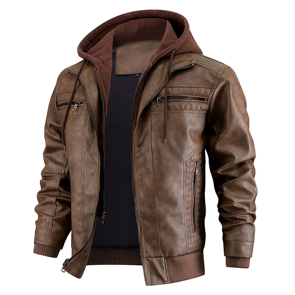 Elegant Leather Winter Coat for Women 2