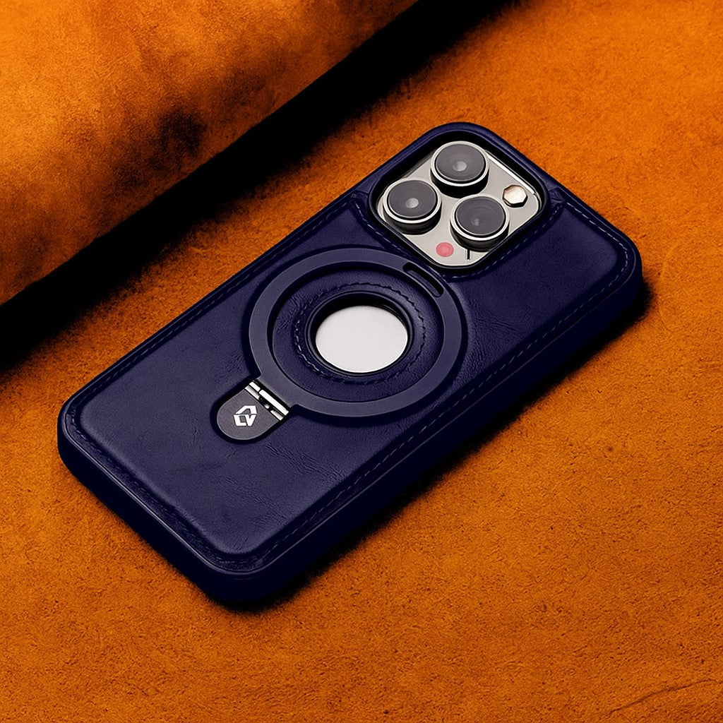 Elegant Leather iPhone Case with Magnetic Stand 3