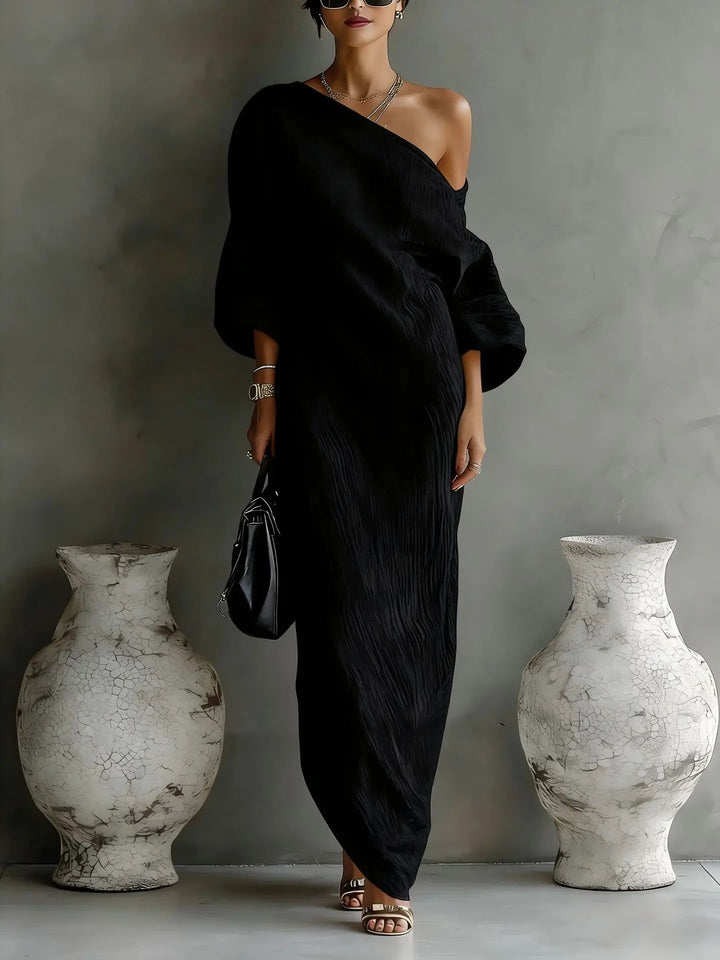 Elegant Linen One-Shoulder Summer Dress 6