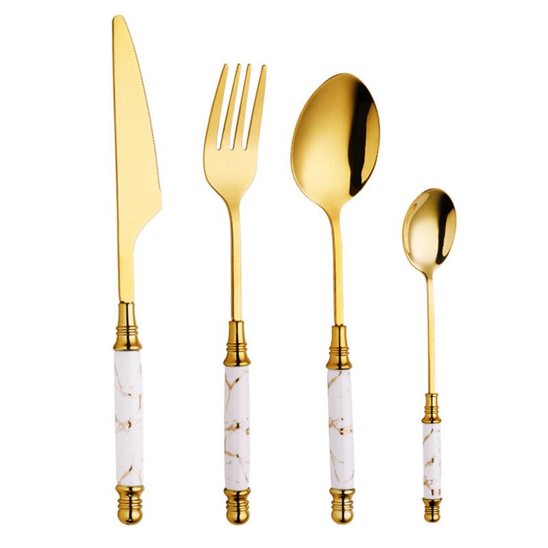 Elegant Marble Cutlery Set 0