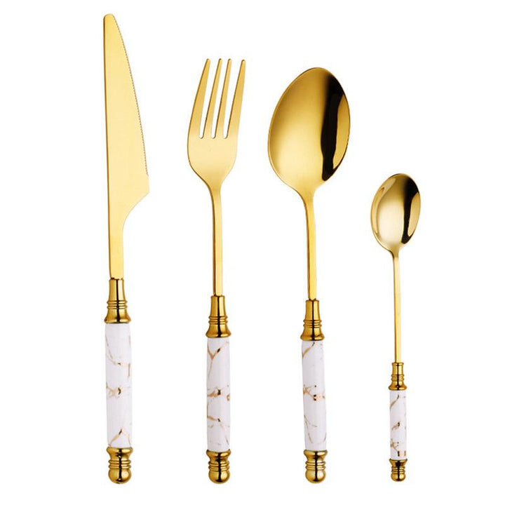 Elegant Marble Cutlery Set 0