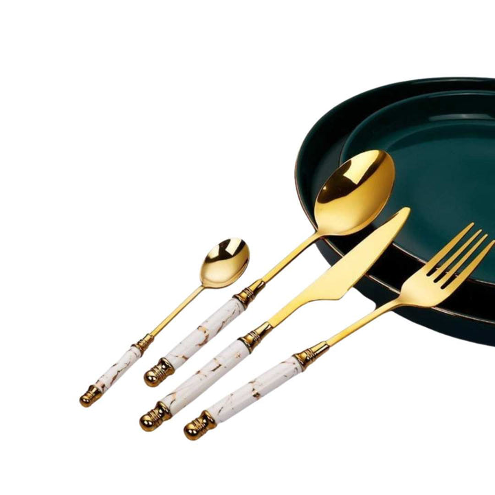 Elegant Marble Cutlery Set 1