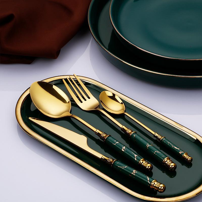 Elegant Marble Cutlery Set 3