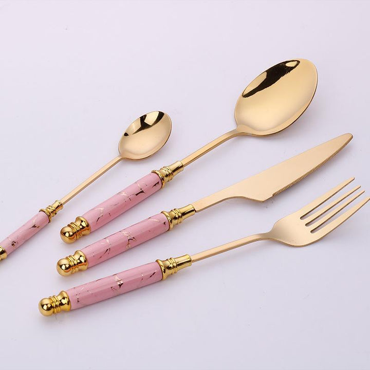 Elegant Marble Cutlery Set 9