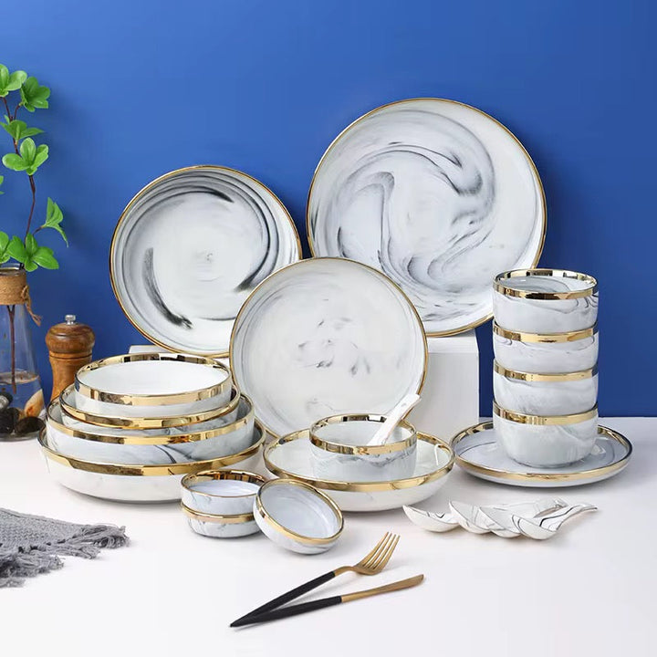 Elegant Marble Dinnerware Set 1