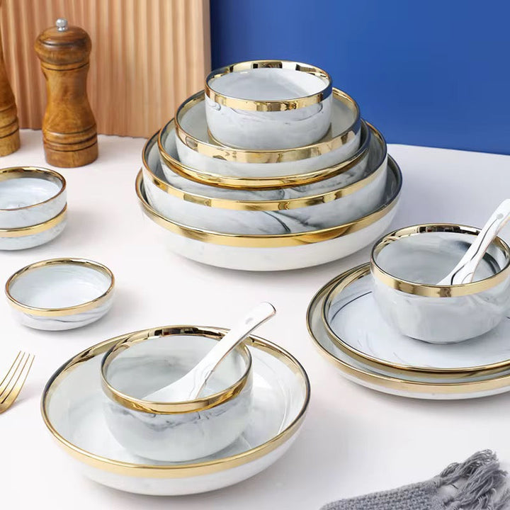Elegant Marble Dinnerware Set 2