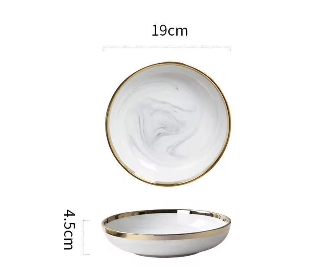 Elegant Marble Dinnerware Set 7
