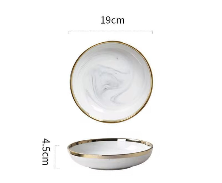 Elegant Marble Dinnerware Set 7
