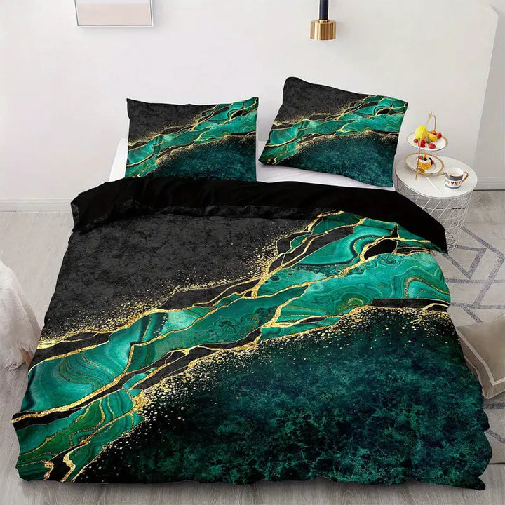Elegant Marble Duvet Cover Set 0