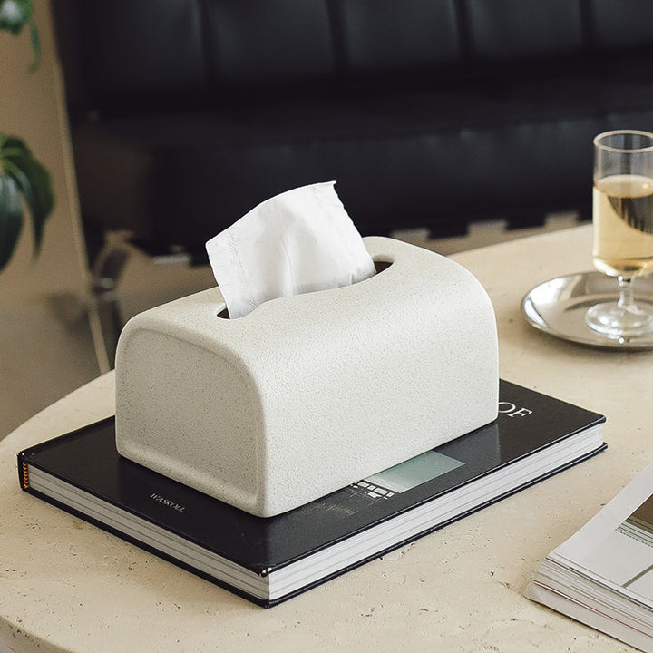Elegant Matte Ceramic Tissue Box Cover 2