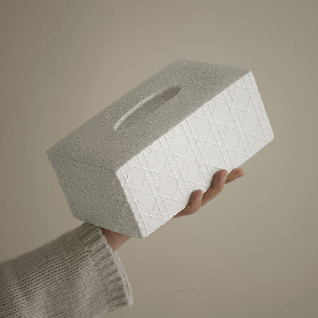 Elegant Matte Ceramic Tissue Box Cover 4