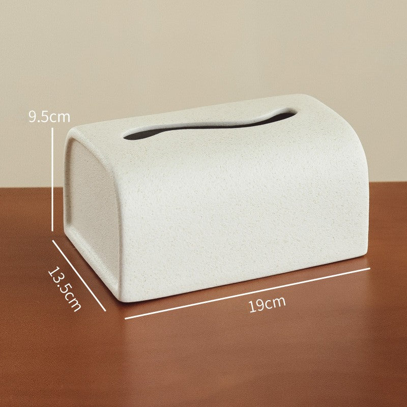 Elegant Matte Ceramic Tissue Box Cover 5