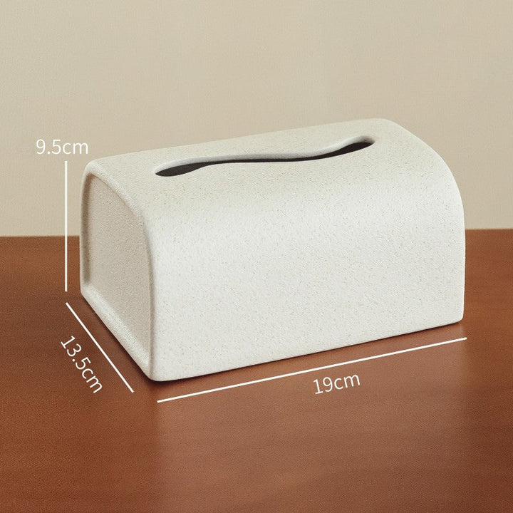 Elegant Matte Ceramic Tissue Box Cover 5