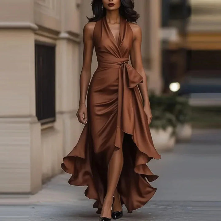 Elegant Satin Maxi Dress for Women 5