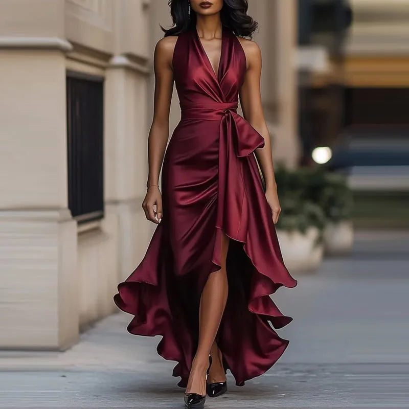 Elegant Satin Maxi Dress for Women 6